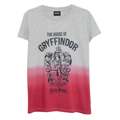 Front - Harry Potter Girls House Of Gryffindor Drop Hem T-Shirt