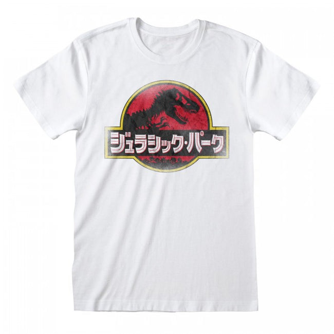 Front - Jurassic Park Mens Japanese Logo T-Shirt