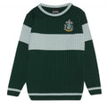 Front - Harry Potter Girls Slytherin Quidditch Knitted Jumper
