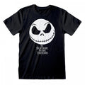Front - Nightmare Before Christmas Mens Jack Skellington Face T-Shirt