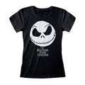 Front - Nightmare Before Christmas Womens/Ladies Jack Skellington Fitted T-Shirt