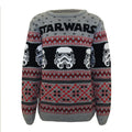 Front - Star Wars Boys Stormtrooper Knitted Christmas Jumper