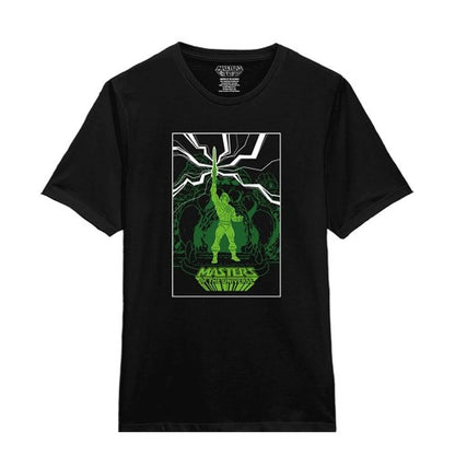 Front - Masters Of The Universe Unisex Adult He-Man Lightning T-Shirt