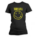 Front - Nirvana Womens/Ladies Smiley Logo T-Shirt