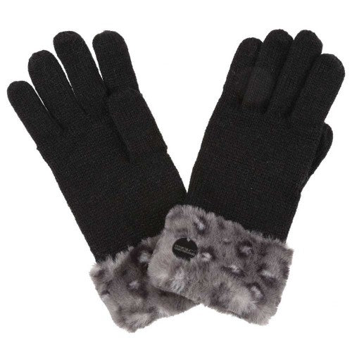 Front - Regatta Womens/Ladies Kimberley Walsh Luz II Faux Fur Gloves