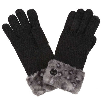 Front - Regatta Womens/Ladies Kimberley Walsh Luz II Faux Fur Gloves