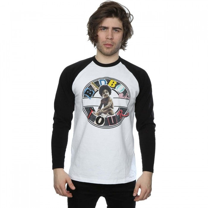 Front - Biggie Smalls Unisex Adult Bad Boy Baby Raglan T-Shirt