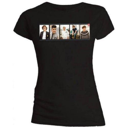 Front - One Direction Womens/Ladies Photo Split Cotton Skinny T-Shirt