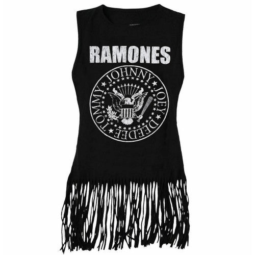 Front - Ramones Womens/Ladies Presidential Seal Tassel Vest Top