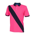 Front - Front Row Mens Diagonal Stripe House Slim Fit Polo Shirt