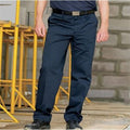 Navy - Back - RTY Workwear Mens Pleated Trousers