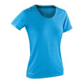 Front - Spiro Womens/Ladies Shiny Marl Fitness T-Shirt