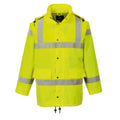 Front - Portwest Mens Hi-Vis Waterproof Breathable Work Jacket