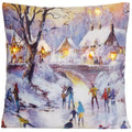 Front - Christmas Shop Battery Operated LED Cushion