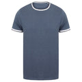 Front - Front Row Mens Tag Free Tipped Tee