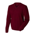 Front - Henbury Mens Lambswool Woolmark® V-Neck Jumper / Sweatshirt