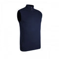 Front - Glenmuir Mens g.Stanley Marl Cotton Zip Neck Pullover
