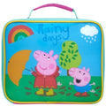 Front - Peppa Pig Rainy Days Rectangular Lunch Bag