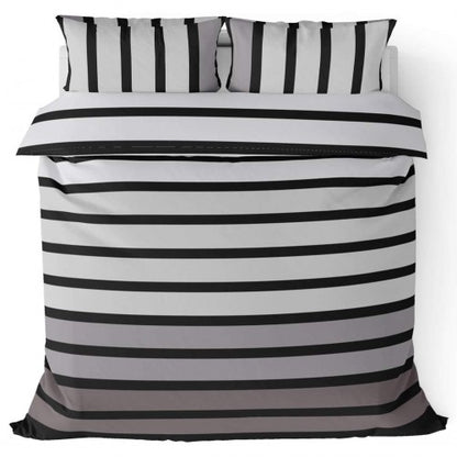 Front - Rapport Soho Striped Double Duvet Set