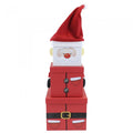 Front - Eurowrap Plush Santa Claus Christmas Gift Boxes (Pack of 3)