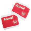 Front - Arsenal FC Official 2 Tone Athletic Football Crest Sport Wristbands (Pack Of 2)