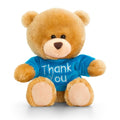 Front - Keel Toys Pipp Plush Bear in Thank You T-Shirt