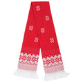 Front - FLOSO Unisex Christmas Design Winter Scarf With Fringing