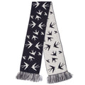 Front - FLOSO Womens/Ladies Swallow Pattern Knitted Winter Scarf With Fringe