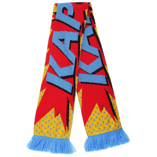 Front - FLOSO Unisex Comic Print Knitted Winter Scarf With Fringe