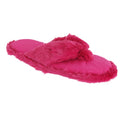 Front - Forever Dreaming Womens Fluffy Memory Foam Flip-Flop Slippers