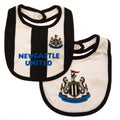 Front - Newcastle United FC Baby Crest Bibs (Pack of 2)