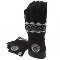 Front - Manchester City FC Fairisle Adults Unisex Knitted Gloves