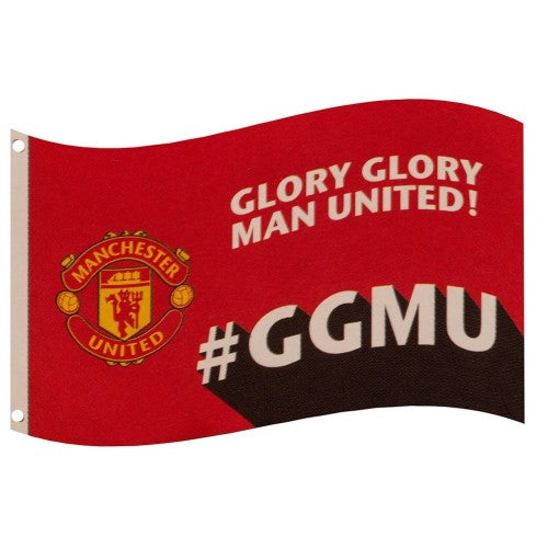 Front - Manchester United FC Glory Glory Man United Slogan Flag