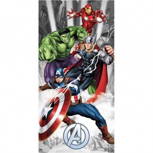 Front - Avengers Action Pose Beach Towel