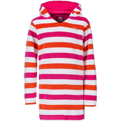 Front - Trespass Childrens Girls Geri Towelling Beach Dress