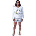 Front - Peanuts Womens/Ladies Snoopy & Woodstock Short Pyjama Set