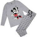Front - Disney Womens/Ladies Hugs Mickey & Minnie Mouse Long-Sleeved Long Pyjama Set