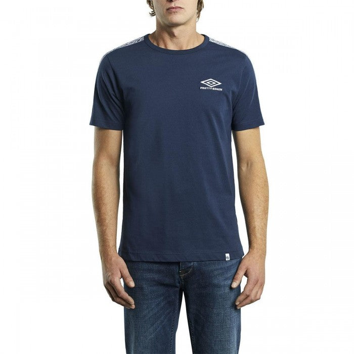 Front - Umbro Mens Pretty Green Taped T-Shirt