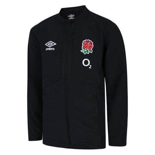 Front - England Rugby Mens 22/23 Anthem Umbro Jacket