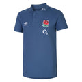 Front - England Rugby Childrens/Kids 22/23 Umbro Polo Shirt