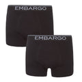 Front - Embargo Mens Hipster Boxers (Pack Of 2)