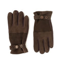 Front - Timberland Mens Ribbed Suede Gloves