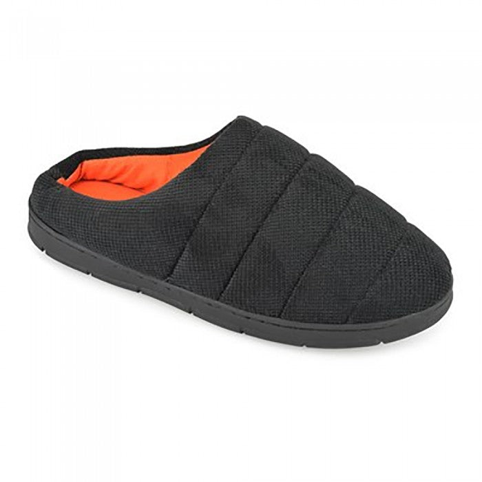 Front - Mens Quilted Mule Slippers