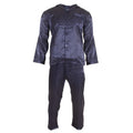 Front - Harvey James Mens Stripey Satin Pyjama Set