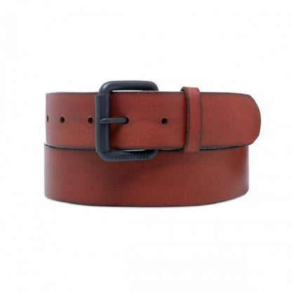 Front - Timberland Mens Roller Buckle Leather Belt