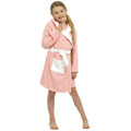 Front - Girls Bunny Hooded Towelling Robe