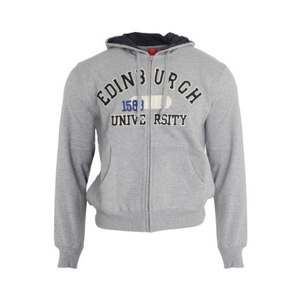 Front - University Of Edinburgh Unisex Full Zip Hoodie