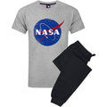 Front - NASA Mens Logo Short-Sleeved Pyjamas