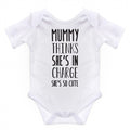 Front - Nursery Time Baby Mummy Thinks Short Sleeve Bodysuit