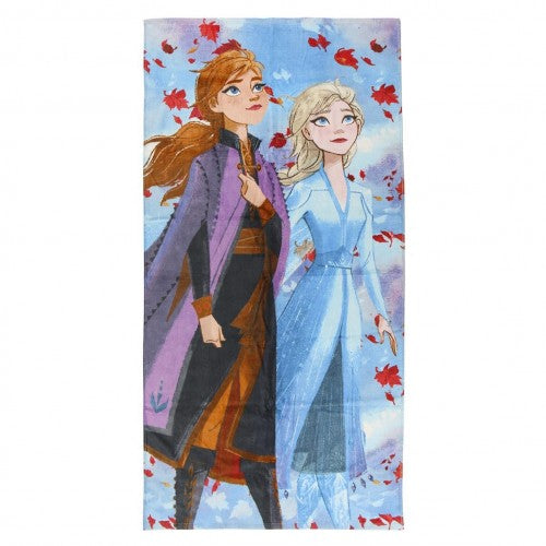 Front - Frozen 2 Childrens/Kids Anna & Elsa Beach Towel
